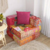 Modularer Pouf mit Kissen Patchwork Stoff