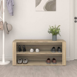 Schuhregal Sonoma-Eiche 100x35x45 cm Holzwerkstoff