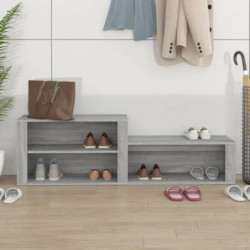 Schuhschrank Grau Sonoma 150x35x45 cm Holzwerkstoff