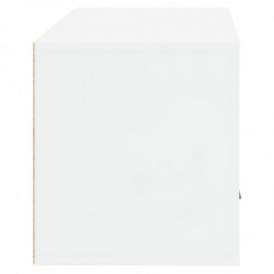 Wand-Schuhschrank Hochglanz-Weiß 70x35x38 cm Holzwerkstoff