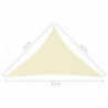 Sonnensegel Oxford-Gewebe Dreieckig 2,5x2,5x3,5 m Creme