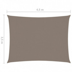 Sonnensegel Oxford-Gewebe Rechteckig 3,5x4,5 m Taupe