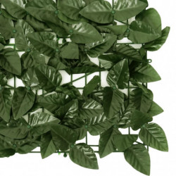 Balkon-Sichtschutz mit Dunkelgrünen Blättern 500x150 cm