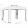 Pavillon Vitomir mit Doppeldach 3 x 3 m Weiß