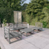 5-tlg. Garten-Lounge-Set Hosea Grau Kiefer Massivholz