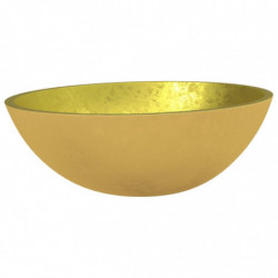 Waschbecken Glas 50x37x14 cm Gold