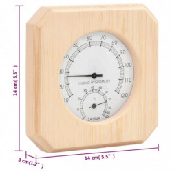 2-in-1 Sauna-Hygrothermograph und Sanduhr Set Massivholz Kiefer