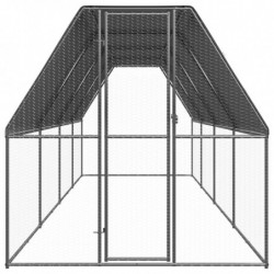 Outdoor-Hühnerkäfig 2x8x2 m Verzinkter Stahl