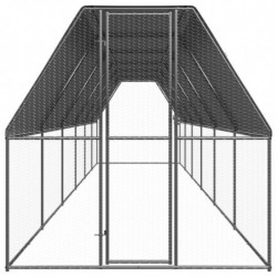 Outdoor-Hühnerkäfig 2x12x2 m Verzinkter Stahl