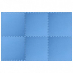 Bodenmatten 6 Stk. 2,16 m² EVA-Schaum Blau
