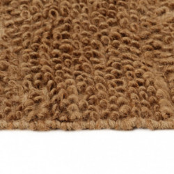 Schlingenteppich Handgefertigt 180x250 cm Jute und Baumwolle