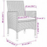 5-tlg. Garten-Essgruppe mit Auflagen Poly Rattan und Glas