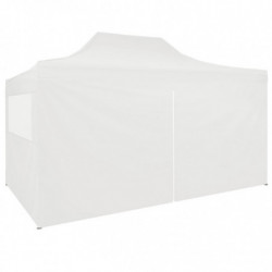 Faltbares Partyzelt mit 4 Seitenwänden 3 x 4,5 m Weiß