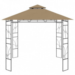 Pavillon 3x3x2,7 m Taupe 160 g/m²