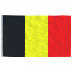 Belgische Flagge mit Mast 6,23 m Aluminium