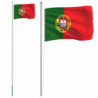 Flagge Portugals mit Mast 6,23 m Aluminium