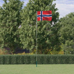 Flagge Norwegens mit Mast...