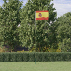 Flagge Spaniens mit Mast...