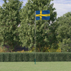 Flagge Schwedens mit Mast...