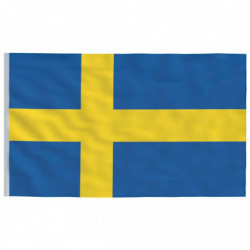 Flagge Schwedens mit Mast 5,55 m Aluminium