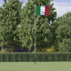 Flagge Italiens mit Mast...