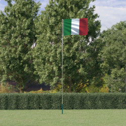Flagge Italiens mit Mast...