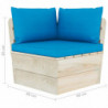 Garten-Palettensofa Tobia 2-Sitzer mit Kissen Fichtenholz