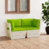 Garten-Palettensofa Tobin 2-Sitzer mit Kissen Fichtenholz