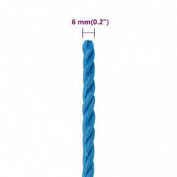 Arbeitsseil Blau 6 mm 25 m Polypropylen