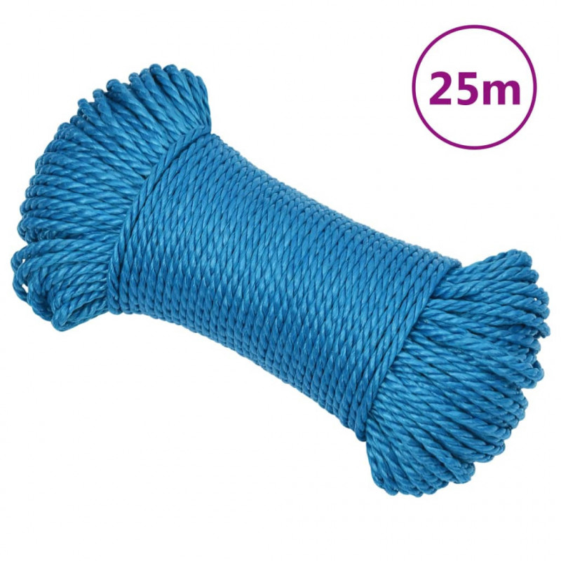 Arbeitsseil Blau 8 mm 25 m Polypropylen