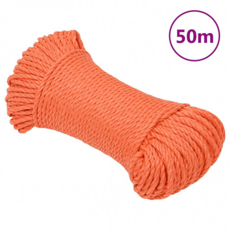 Arbeitsseil Orange 6 mm 50 m Polypropylen