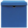 Aufbewahrungsboxen mit Deckeln 4 Stk. 28x28x28 cm Blau