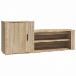 Schuhschrank Sonoma-Eiche 130x35x54 cm Holzwerkstoff