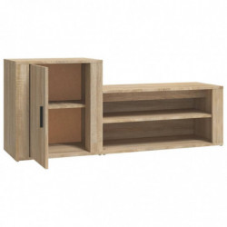 Schuhschrank Sonoma-Eiche 130x35x54 cm Holzwerkstoff