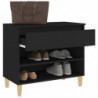 Schuhregal Schwarz 70x36x60 cm Holzwerkstoff