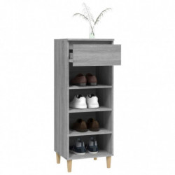 Schuhschrank Grau Sonoma 40x36x105 cm Holzwerkstoff