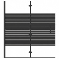 Faltbare Duschkabine ESG 120x140 cm Schwarz