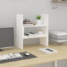 Monitorständer Weiß (39-72)x17x43 cm Massivholz Kiefer