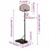Basketballständer Schwarz 216-250 cm Polyethylen