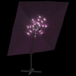 LED-Ampelschirm Bordeauxrot 400x300 cm