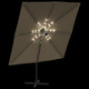 LED-Ampelschirm Taupe 400x300 cm