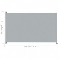 Seitenmarkise Ausziehbar 200x300 cm Grau