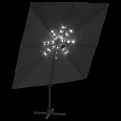 LED-Ampelschirm Anthrazit 400x300 cm