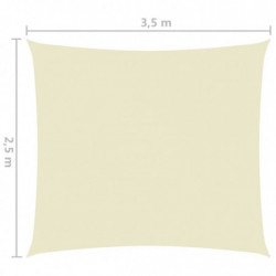 Sonnensegel Oxford-Gewebe Rechteckig 2,5x3,5 m Creme