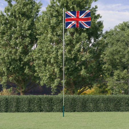 Flagge Großbritanniens mit Mast 6,23 m Aluminium