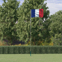 Flagge Frankreichs mit Mast...