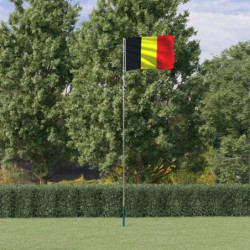 Flagge Belgiens mit Mast...