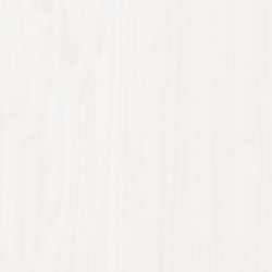 Pflanzkübel mit Ablage Weiß 54x34,5x81 cm Massivholz Kiefer