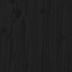 Pflanzkübel mit Ablage Schwarz 54x54x81 cm Massivholz Kiefer