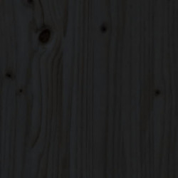 Pflanzkübel mit Ablage Schwarz 111,5x54x81 cm Massivholz Kiefer